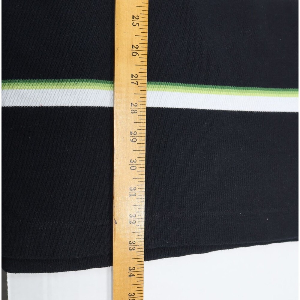 Vintage Y2K Karl Kani Polo Shirt Men's 4XB Big & Tall Green Striped Long Sleeve - Picture 13 of 14